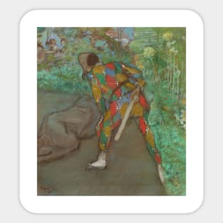 Harlequin by Edgar Degas Sticker